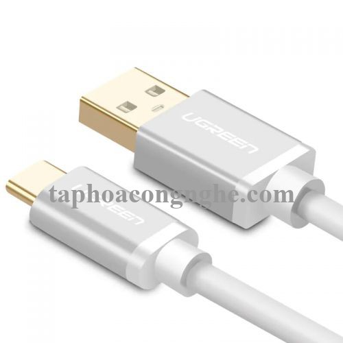 Ugreen 30465 0.5M màu TRắng Cáp USB TypeC sang USB 3.0 cao cấp US187 30030465